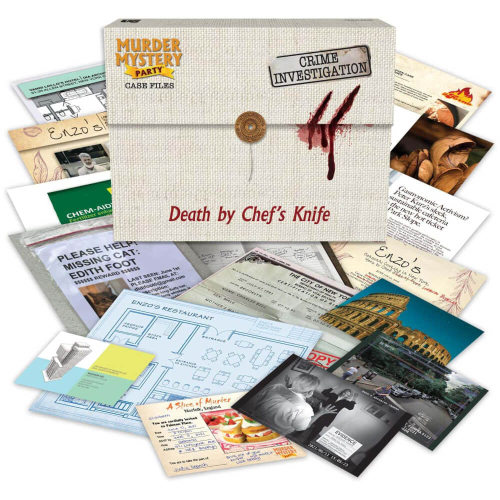 Murder Mystery Party: Case File - Death by Chef's Knife - Card Game