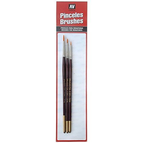 Vallejo Brushes - Painter Brush Set (0, 1 and 2) Hobby Tool