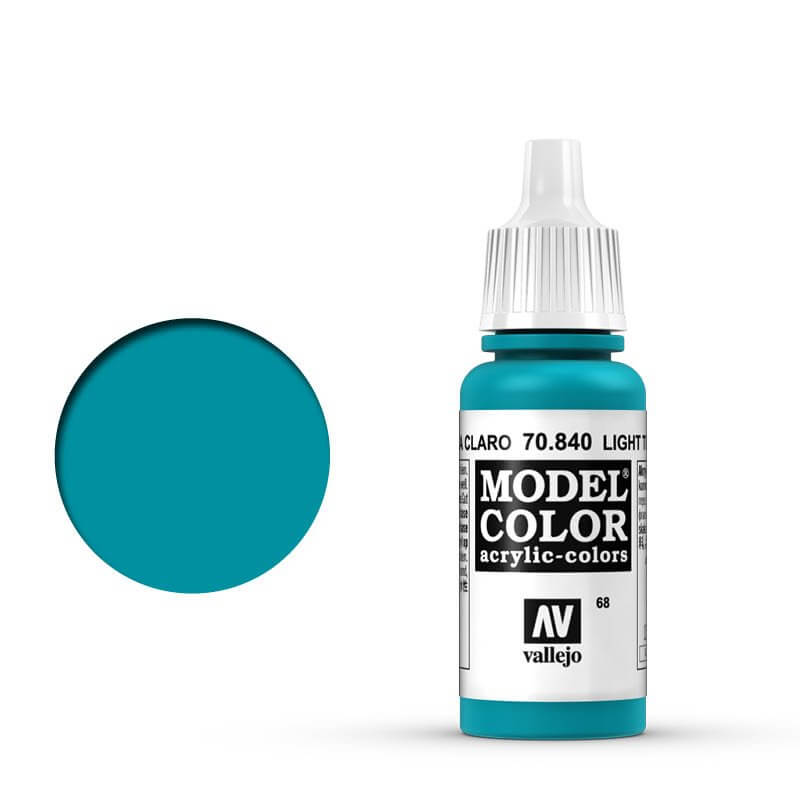 Vallejo Model Colour - Light Turquoise 17ml Old Formulation Miniature Paint