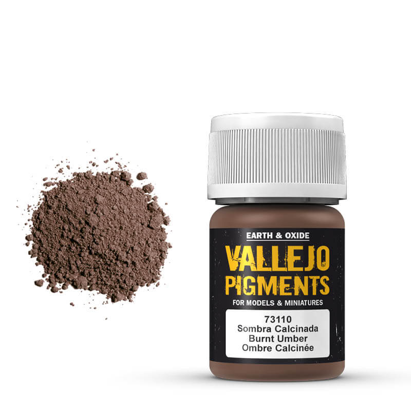 Vallejo Pigments - Burnt Umber 30ml Miniature Paint
