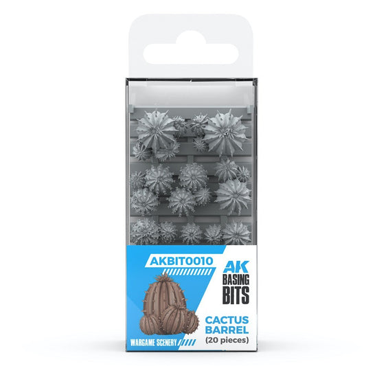 AK Interactive - Basing Bits - Cactus Barrel - 20 Pieces Diorama Hobby Scenics