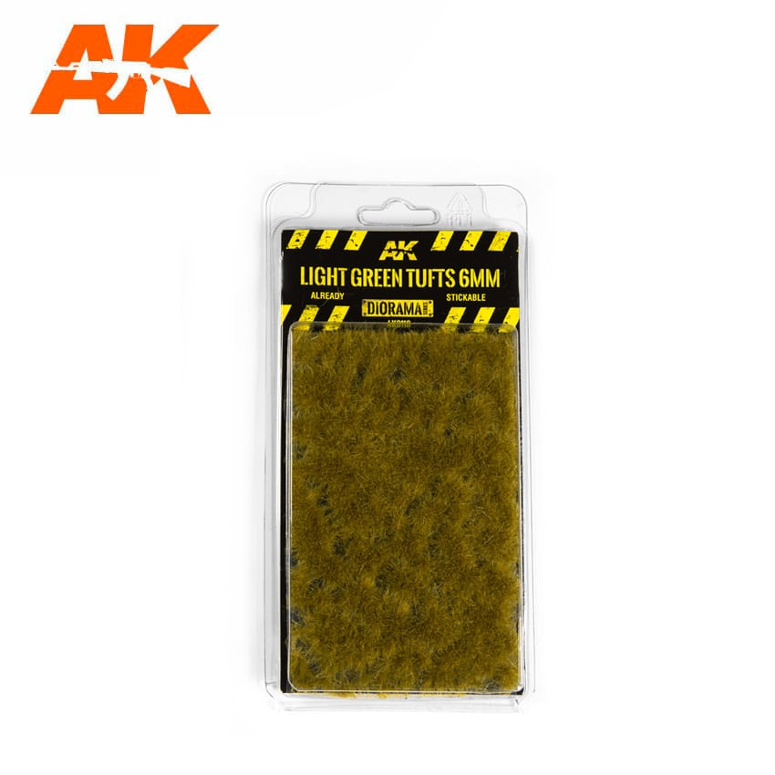 AK Interactive Vegetation - Light Green Tufts 6mm Diorama Hobby Scenics