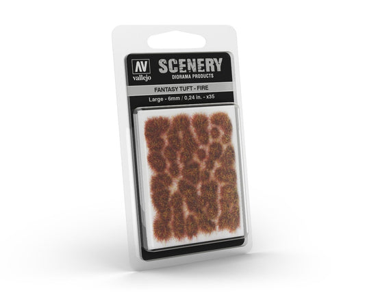 Vallejo Scenery - Fantasy Tuft - Large - Fire Diorama Hobby Scenics