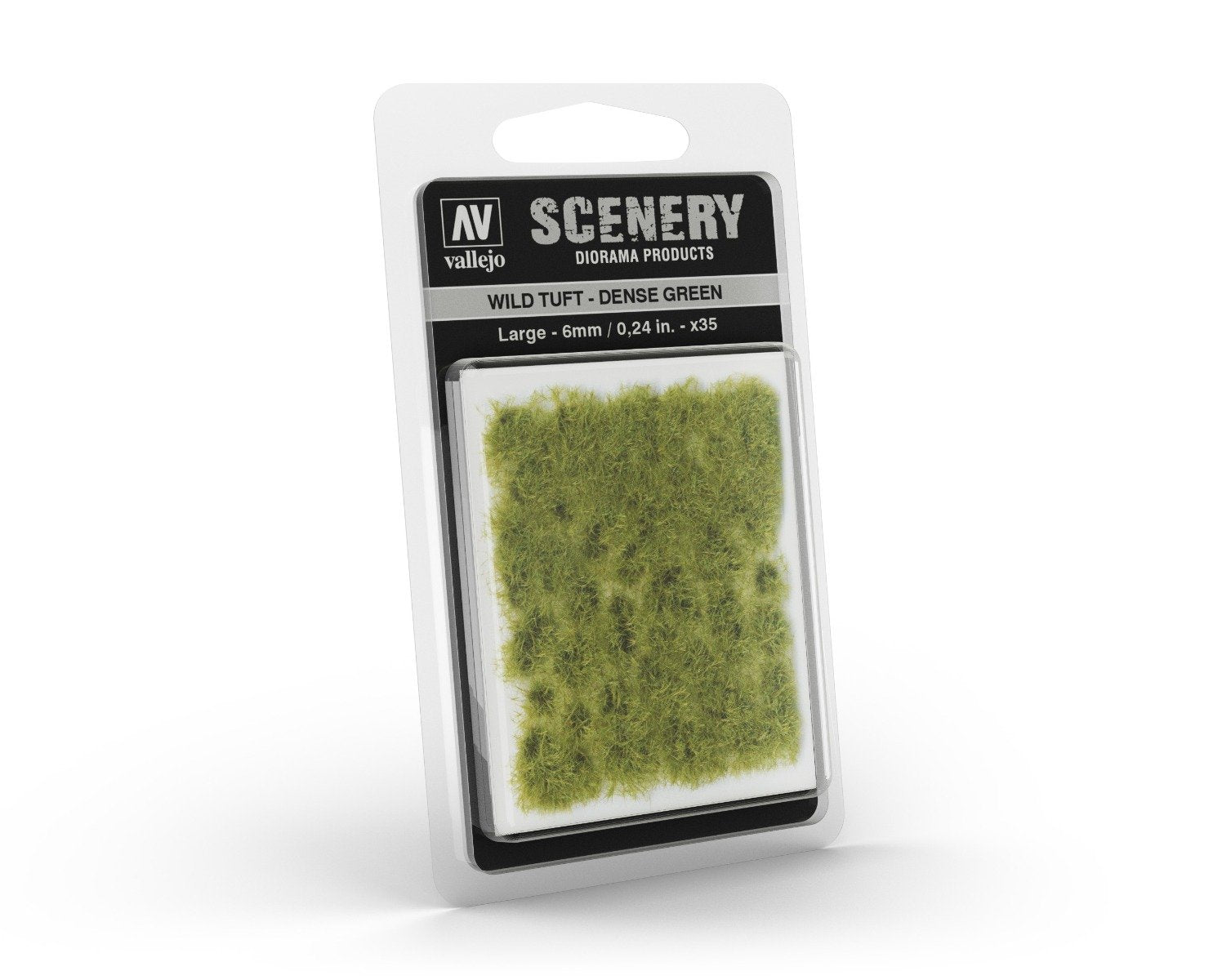 Vallejo Scenery - Wild Tuft - Large - Dense Green Diorama Hobby Scenics
