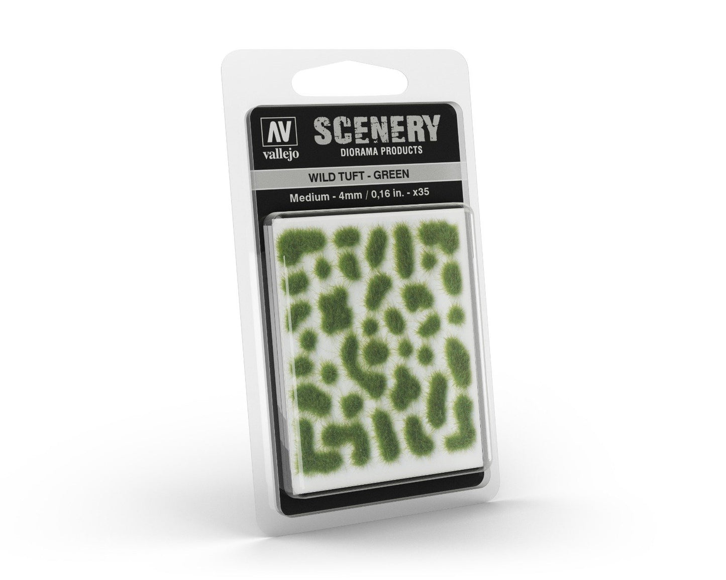 Vallejo Scenery - Wild Tuft - Medium - Green Diorama Hobby Scenics