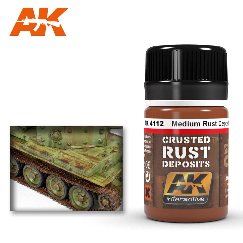 AK Interactive Weathering Products - Medium Rust Deposit Miniature Paint