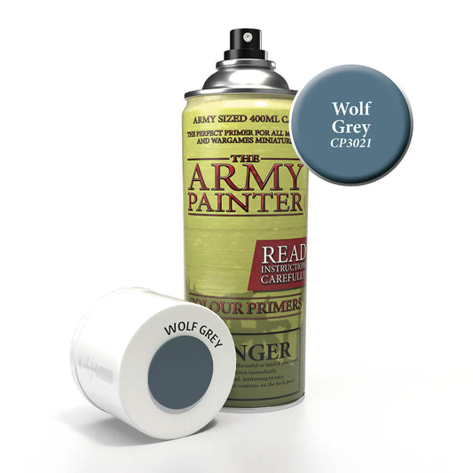 Army Painter Spray Primer - Wolf Grey 400ml Miniature Paint