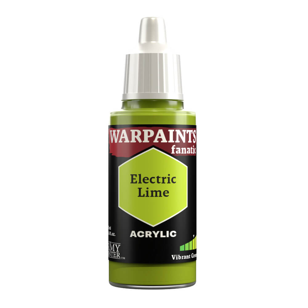 Army Painter - Warpaints Fanatic - Electric Lime 18ml Miniature Paint
