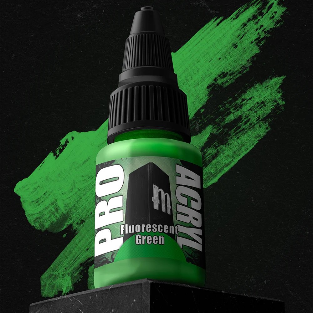 Monument Pro Acryl - Fluorescent Green 22ml Miniature Paint
