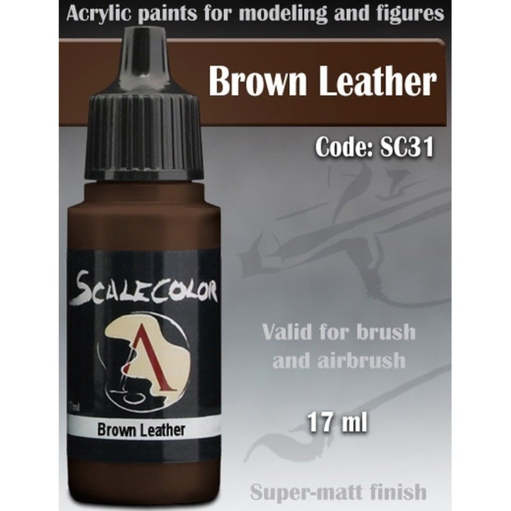 Scale 75 Scalecolor Brown Leather 17ml Miniature Paint