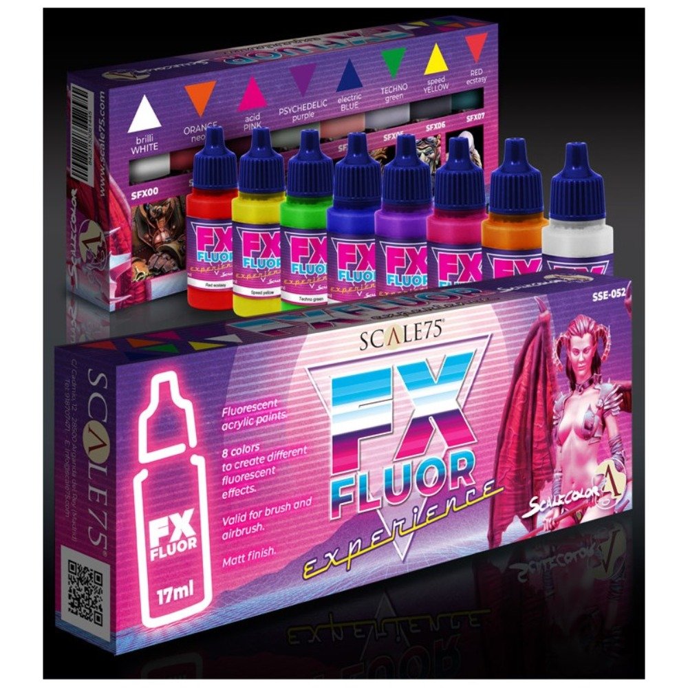 Scale 75 Scalecolor FX Fluor Experience Paint Set Miniature Paint