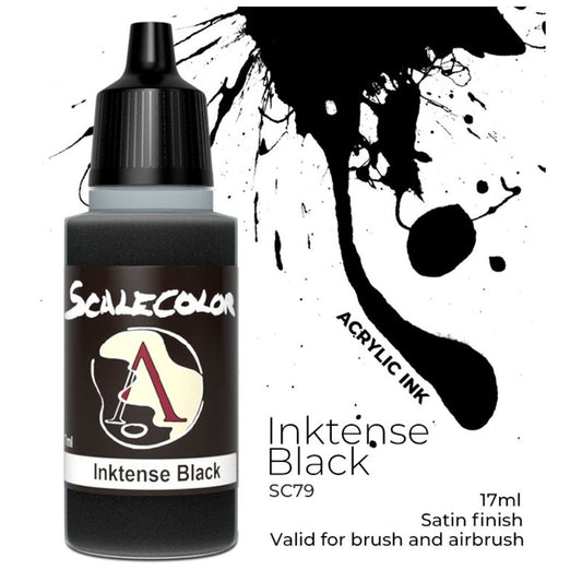 Scale 75 Scalecolor Inktense Black 17ml Miniature Paint
