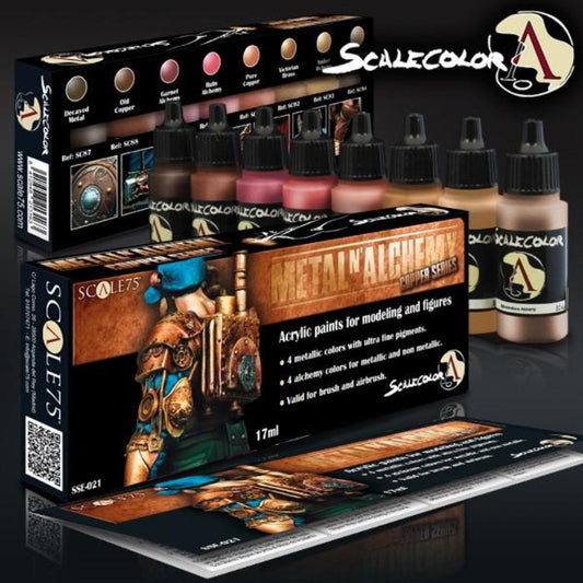 Scale 75 Scalecolor Metal n' Alchemy Copper Series Paint Set Miniature Paint