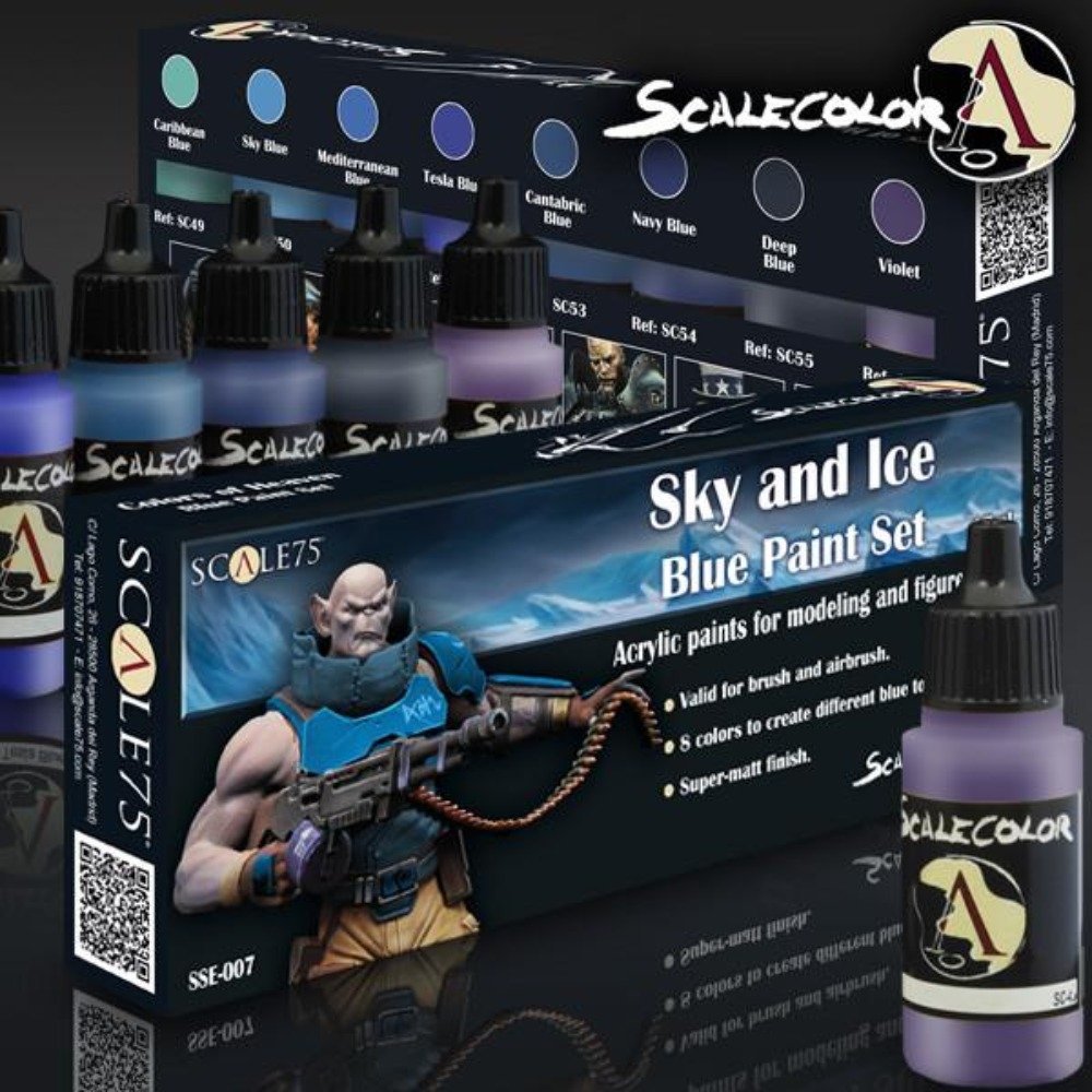 Scale 75 Scalecolor Sky and Ice Paint Set Miniature Paint