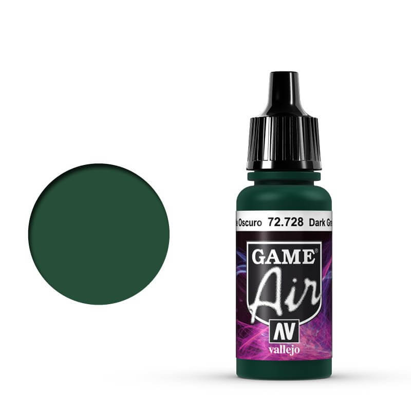 Vallejo Game Air - Dark Green 17ml Miniature Paint