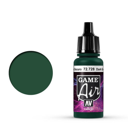 Vallejo Game Air - Dark Green 17ml Miniature Paint