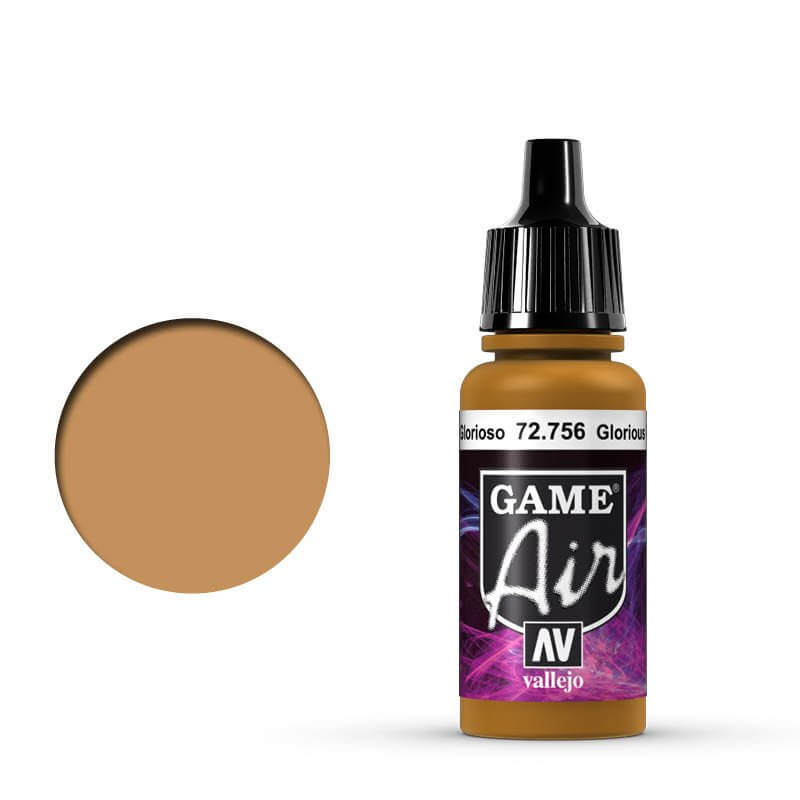 Vallejo Game Air - Glorious Gold 17ml Miniature Paint