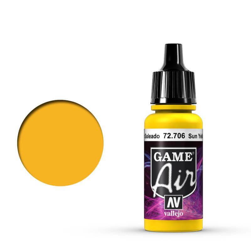 Vallejo Game Air - Sunblast Yellow 17ml Miniature Paint