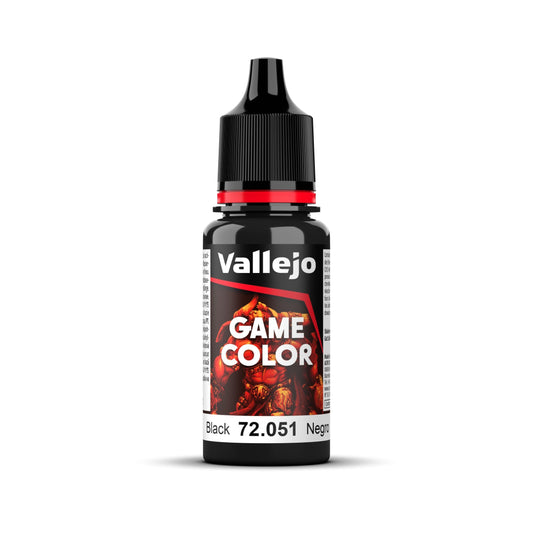 Vallejo Game Colour - Black 18ml Miniature Paint