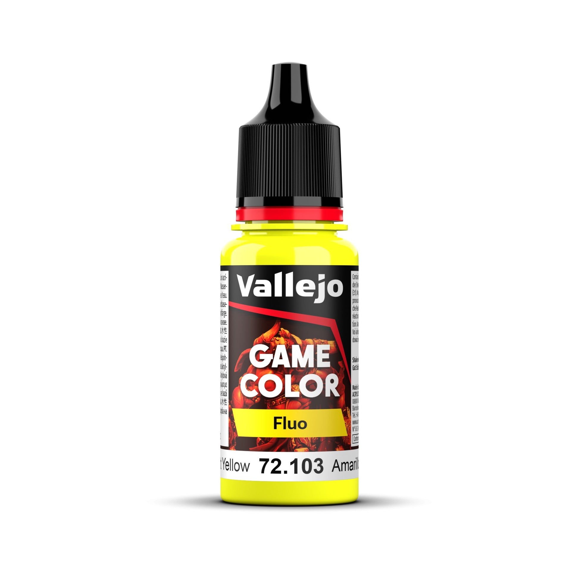 Vallejo Game Colour - Fluorescent Yellow 18ml Miniature Paint