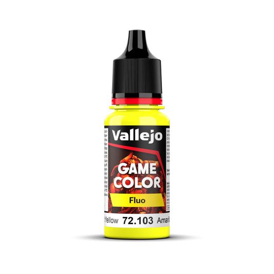Vallejo Game Colour - Fluorescent Yellow 18ml Miniature Paint