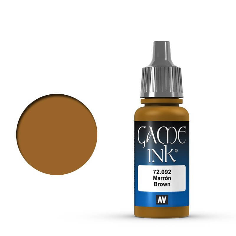 Vallejo Game Colour - Ink Brown 17ml Miniature Paint