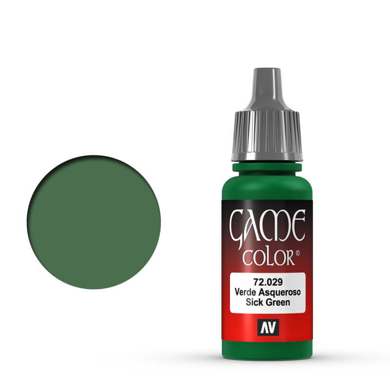 Vallejo Game Colour - Sick Green 17ml Miniature Paint