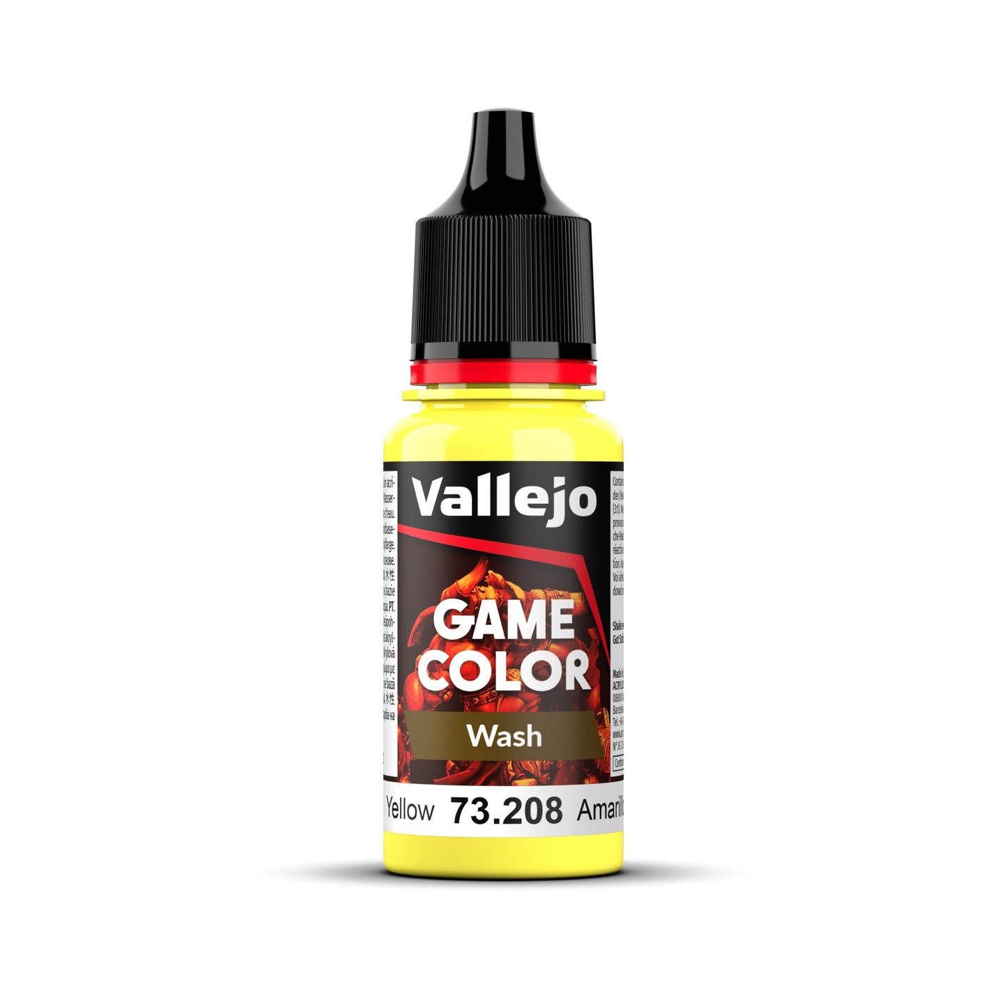 Vallejo Game Colour - Wash - Yellow 18ml Miniature Paint
