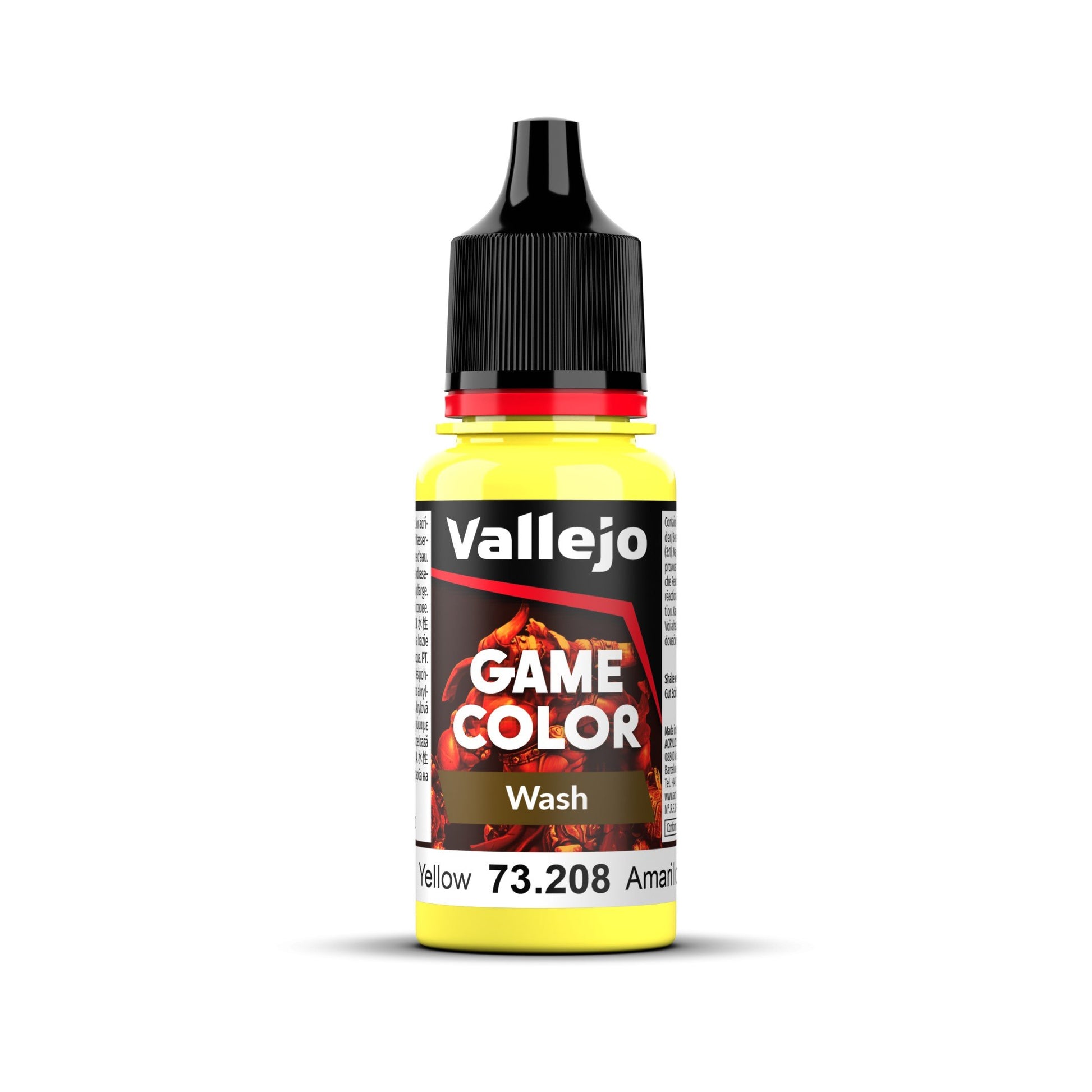 Vallejo Game Colour - Wash - Yellow 18ml Miniature Paint