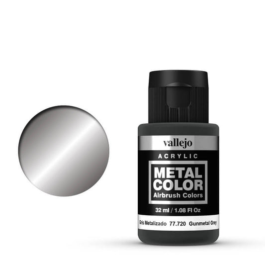 Vallejo Metal Colour - Gunmetal Grey 32ml Miniature Paint
