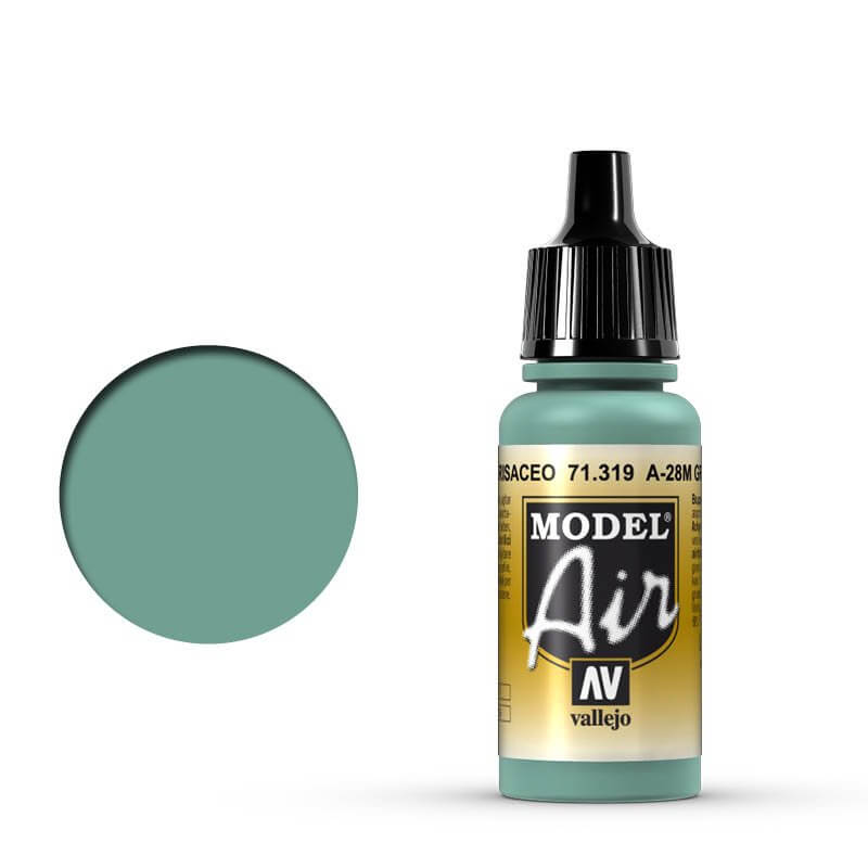 Vallejo Model Air - A-28M Greyish Blue 17ml Miniature Paint