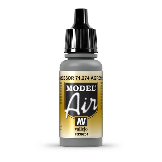 Vallejo Model Air - Aggressor Gray 17ml Miniature Paint