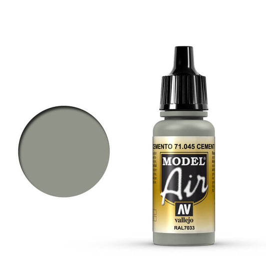 Vallejo Model Air - Cement Gray 17ml Miniature Paint