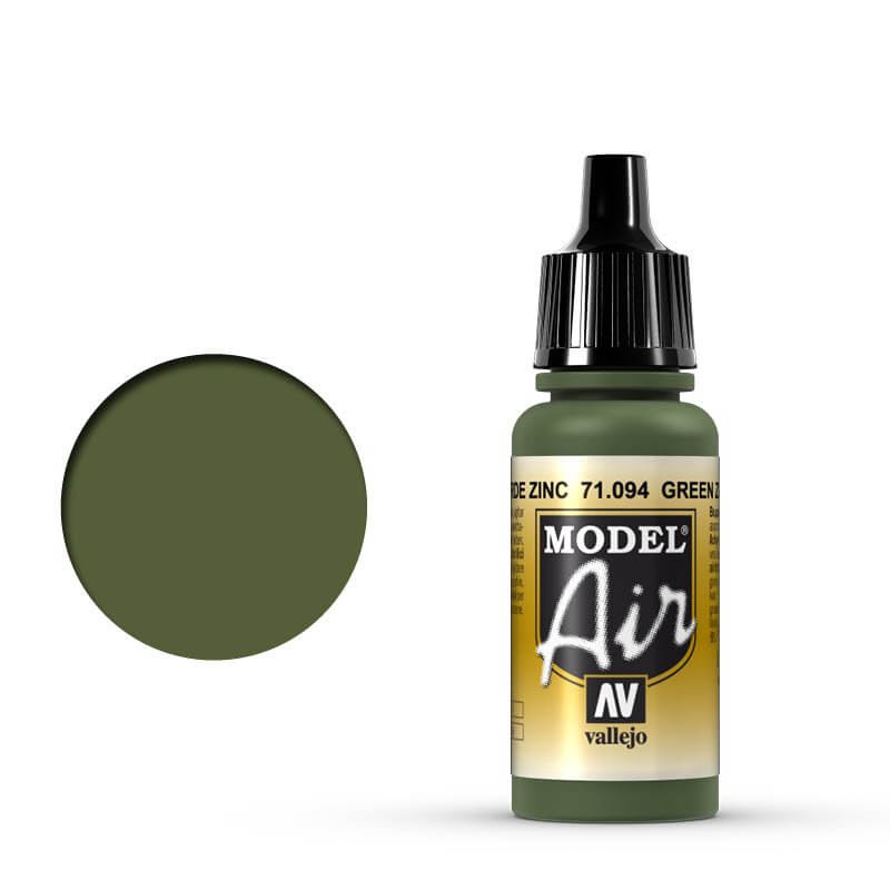 Vallejo Model Air - Green Zinc Chromate 17ml Miniature Paint