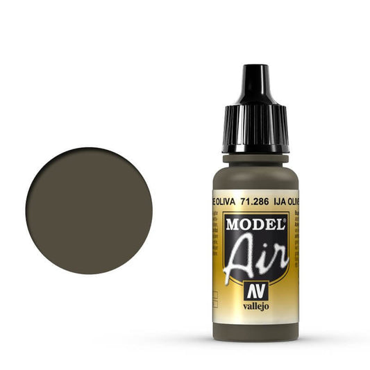 Vallejo Model Air - IJA Olive Green 17ml Miniature Paint
