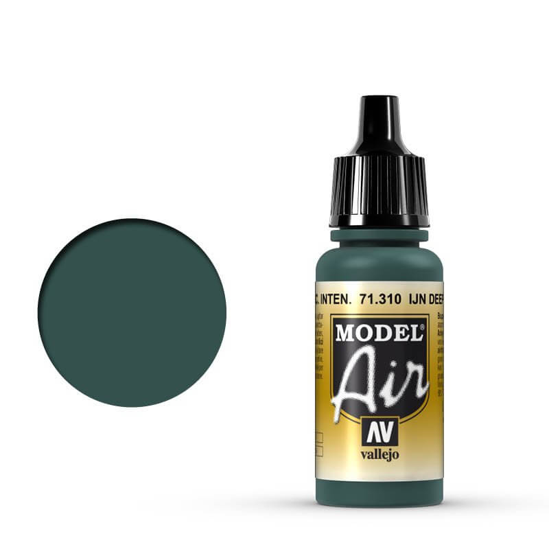 Vallejo Model Air - IJN Deep Dark Green 17ml Miniature Paint