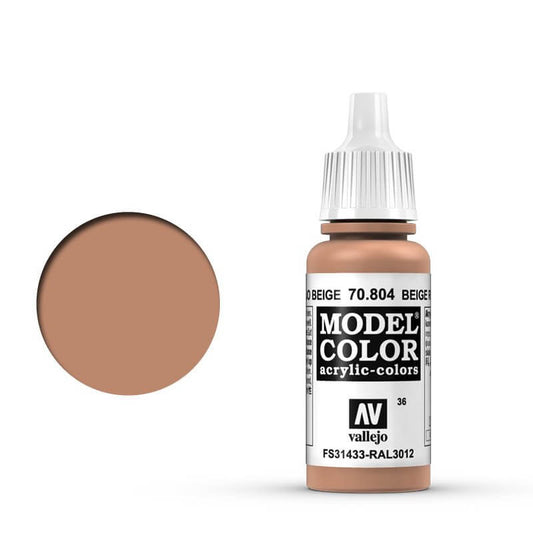 Vallejo Model Colour - Beige Red 17ml Old Formulation Miniature Paint