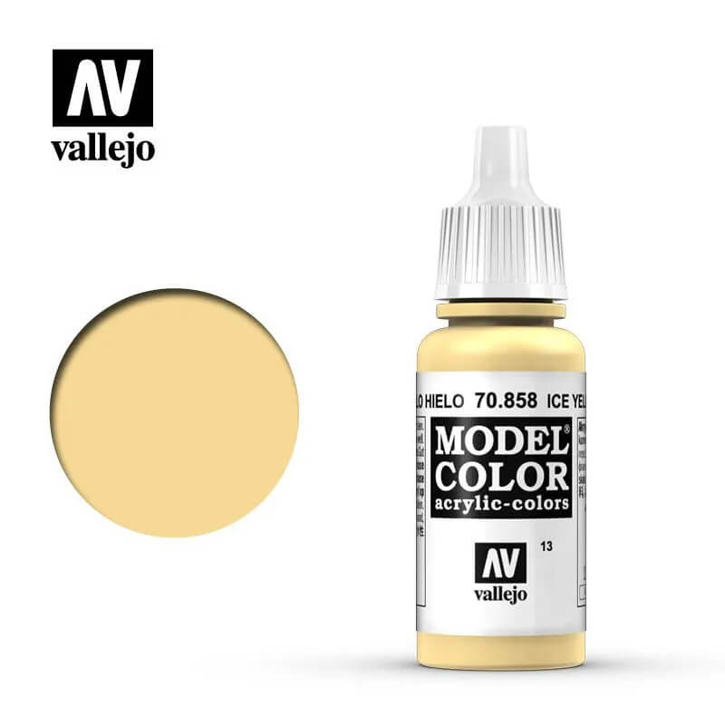 Vallejo Model Colour - Ice Yellow 17ml Old Formulation Miniature Paint