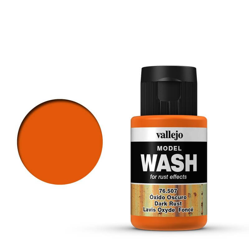 Vallejo Model Wash - Dark Rust 35ml Miniature Paint