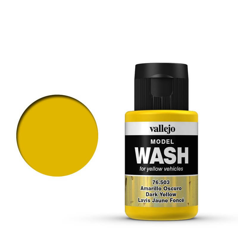 Vallejo Model Wash - Dark Yellow 35ml Miniature Paint