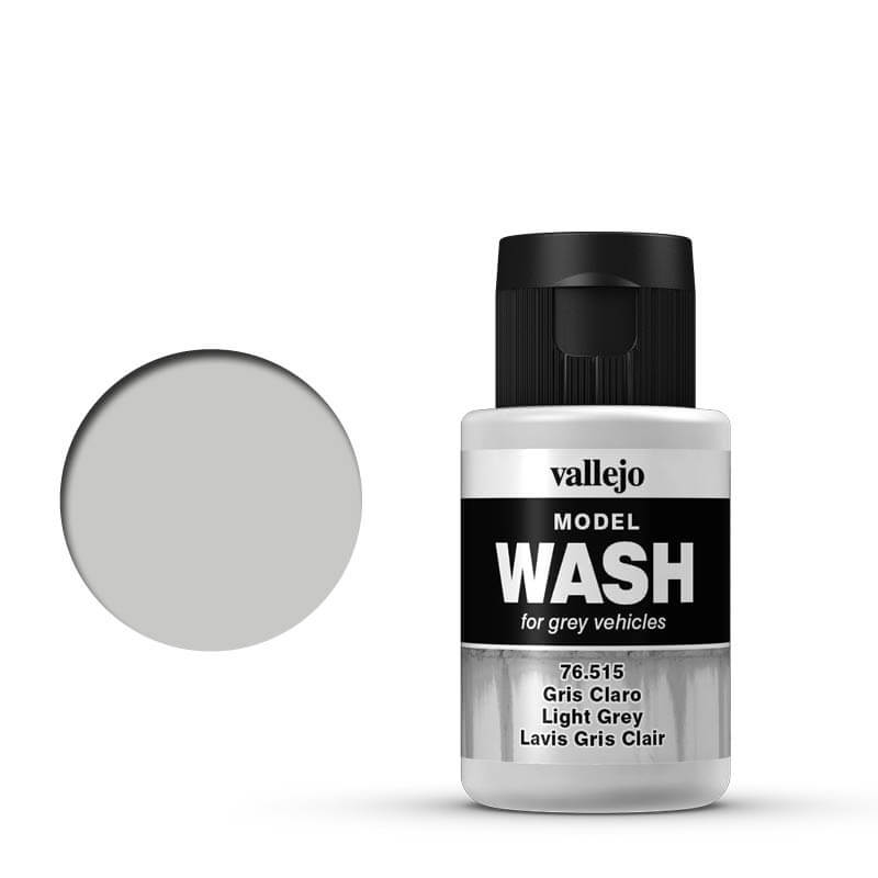Vallejo Model Wash - Light Grey 35ml Miniature Paint