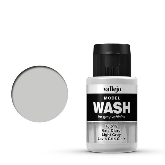 Vallejo Model Wash - Light Grey 35ml Miniature Paint