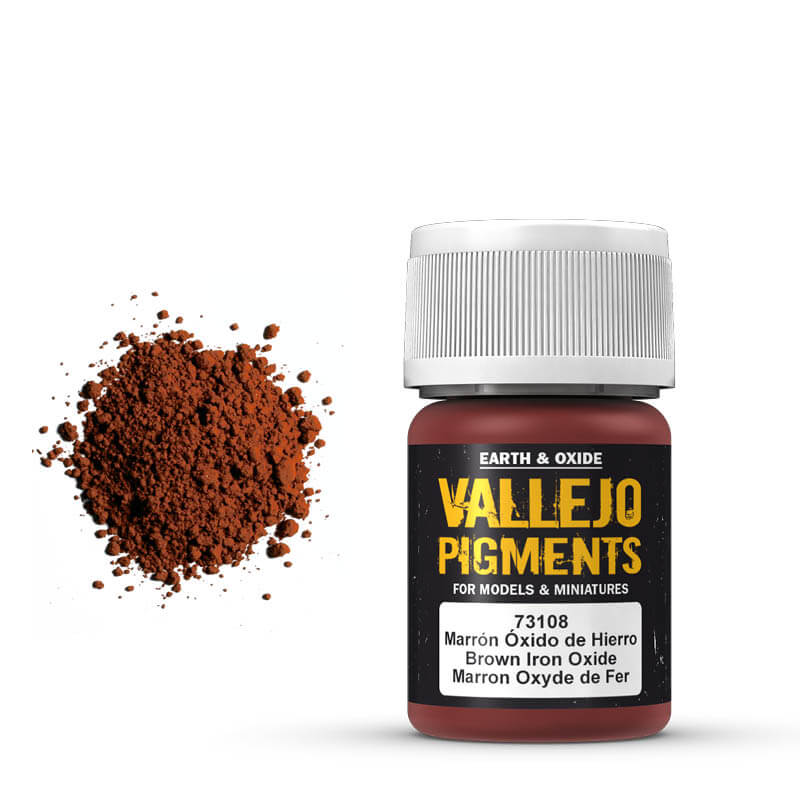 Vallejo Pigments - Brown Iron Oxide 30ml Miniature Paint