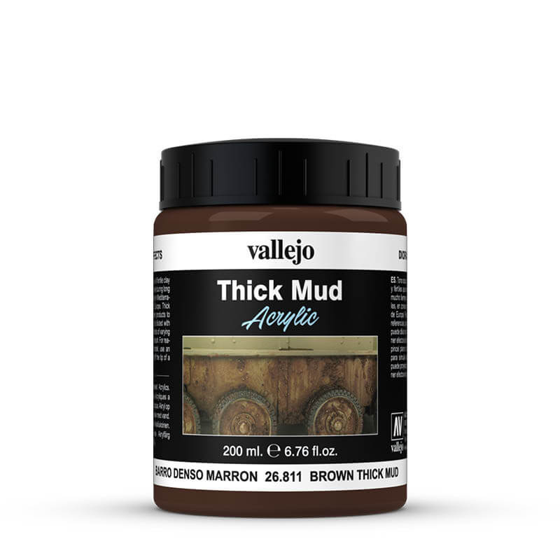 Vallejo Diorama Effects - Brown Thick Mud 200ml Hobby Scenics