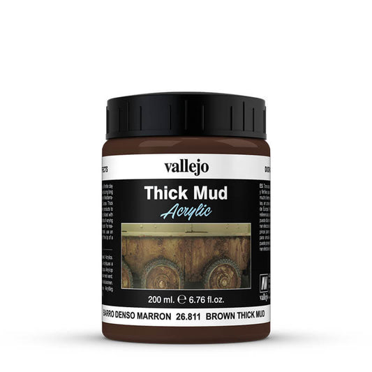 Vallejo Diorama Effects - Brown Thick Mud 200ml Hobby Scenics